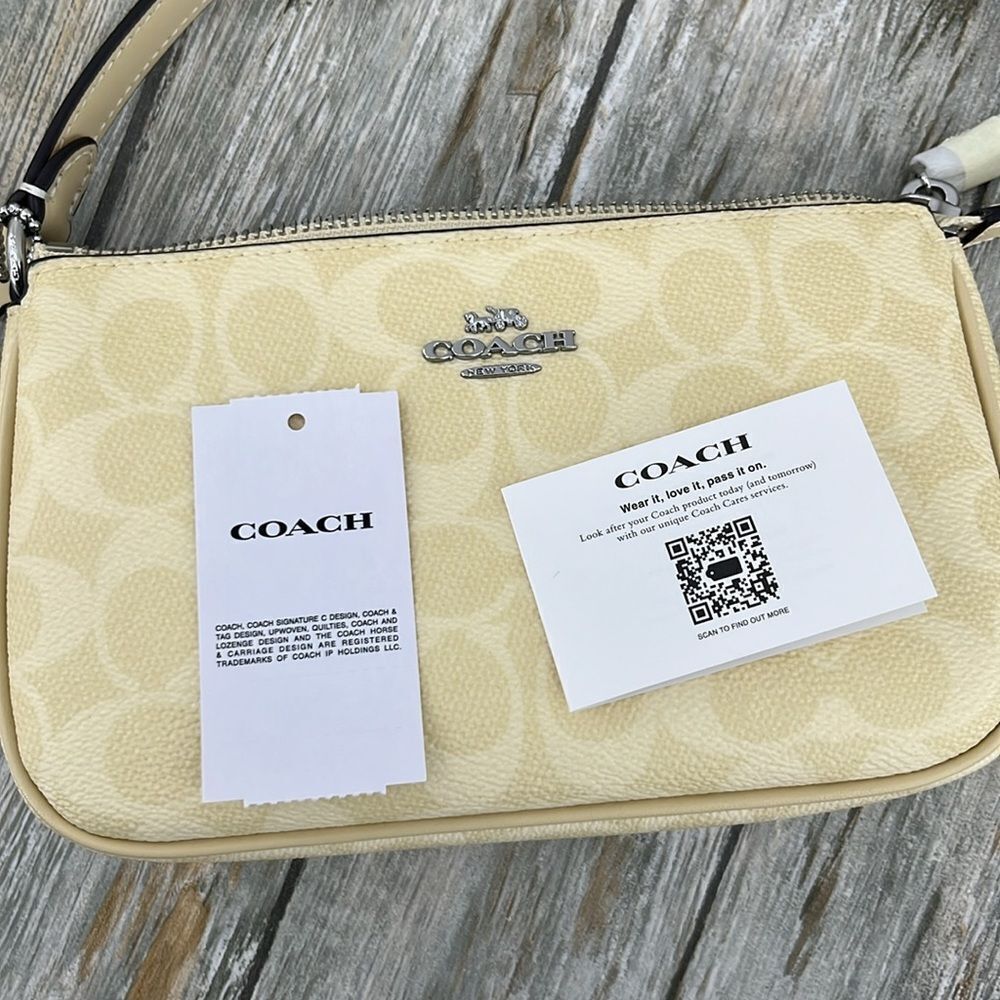 Coach Nolita 19 In Signature Canvas Butter Yellow Shoulder Bag Purse - Picture 9 of 10